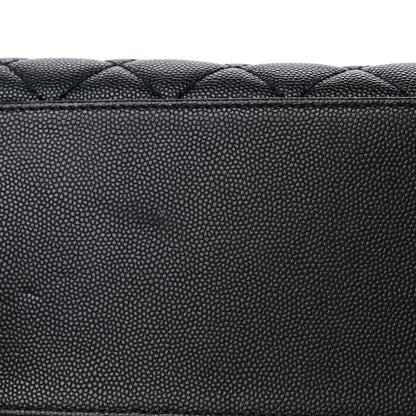 Chanel Caviar Lizard Embossed Quilted Small Coco Handle Flap Black 14 of 15