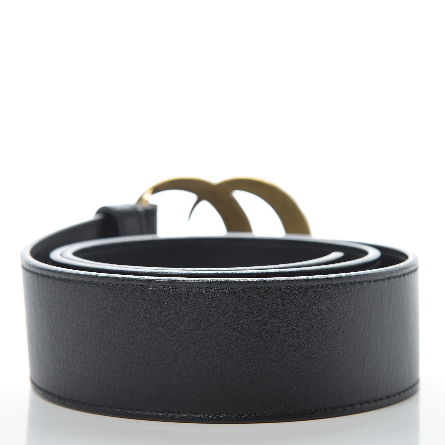 Gucci Moon Calfskin Pearl Double G 40mm Belt 80 32 Black Cream 3 of 6