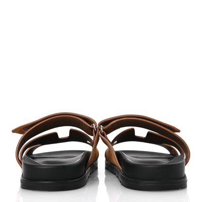 Hermes Suede Goatskin Womens Chypre Sandals 38 Naturel 38 6 of 16
