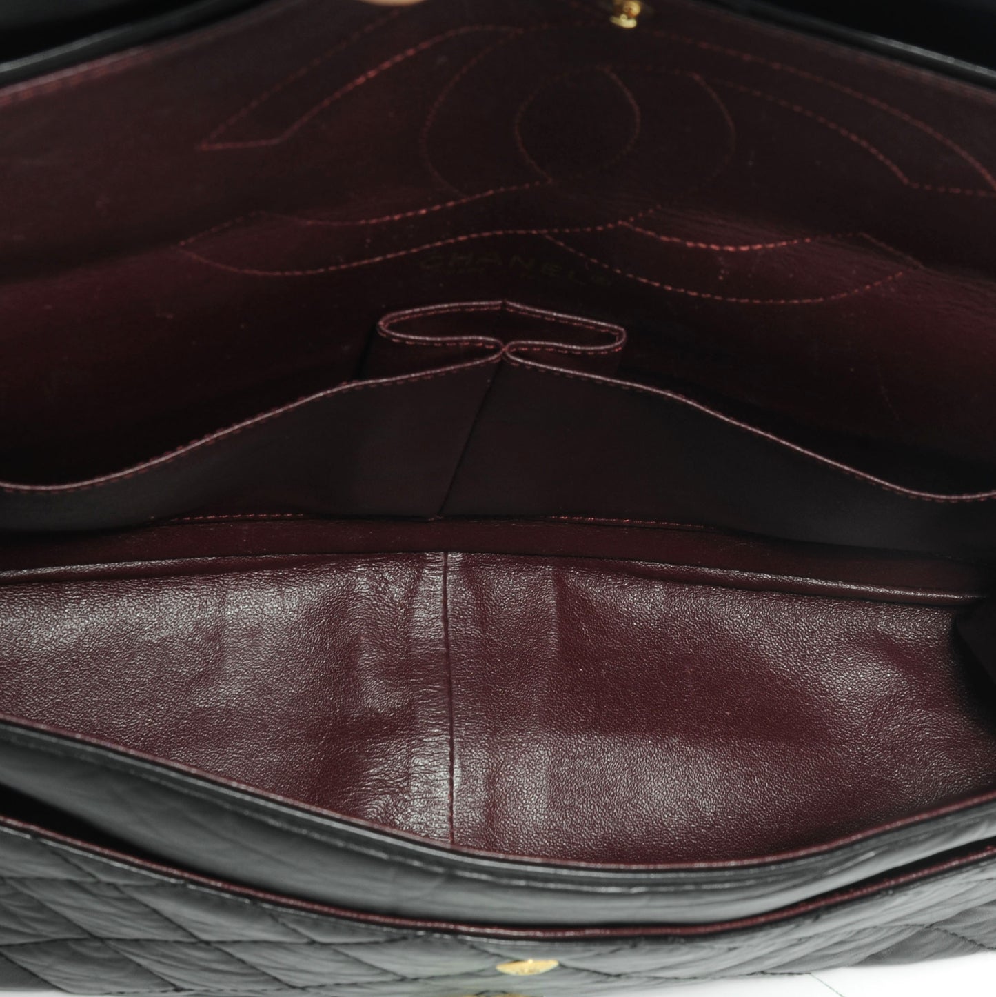 Distressed Leather 2.55 Reissue 227 Flap Black