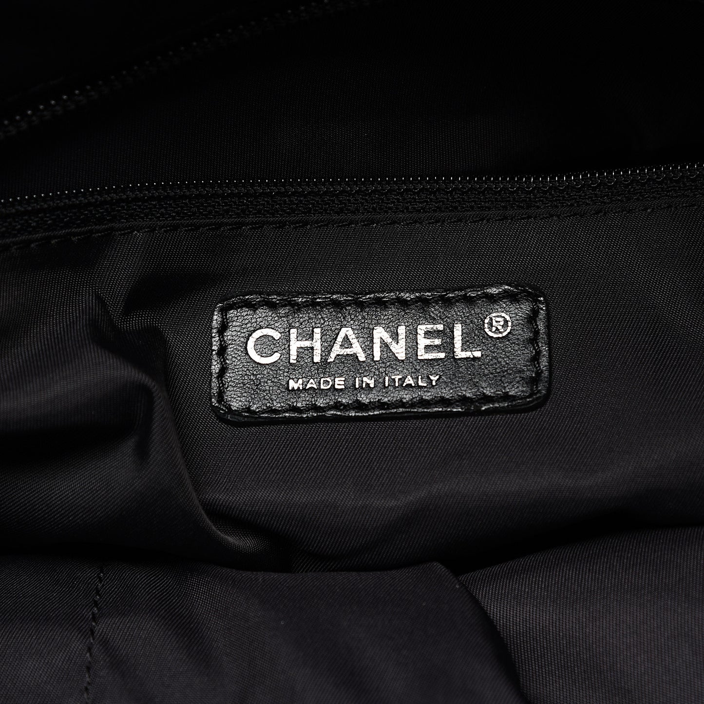 Coated Canvas Quilted Large Paris Biarritz Tote Black