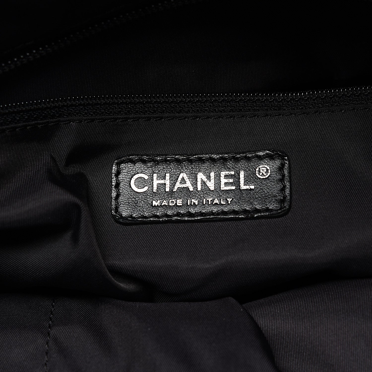 Chanel Coated Canvas Quilted Large Paris Biarritz Tote Black 5 of 9