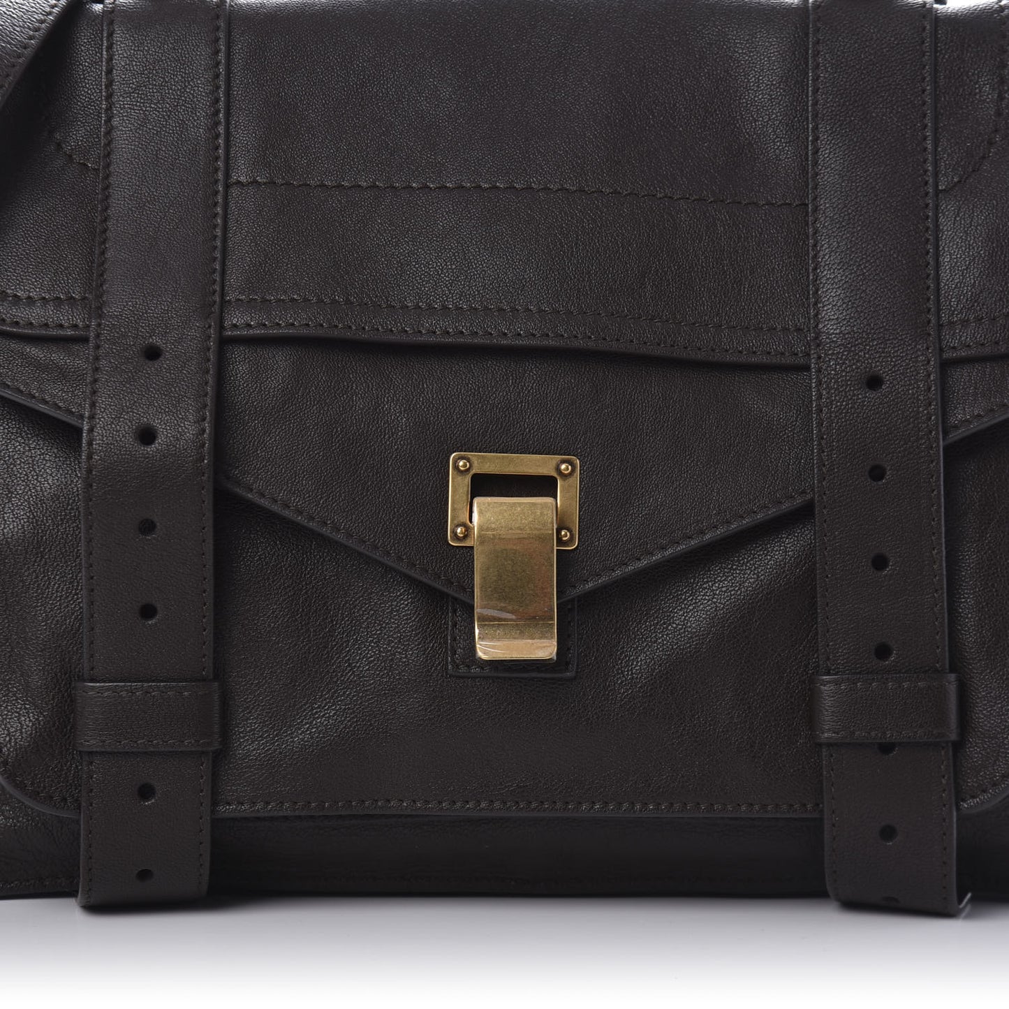 Lambskin Medium PS1 Satchel Dark Chocolate