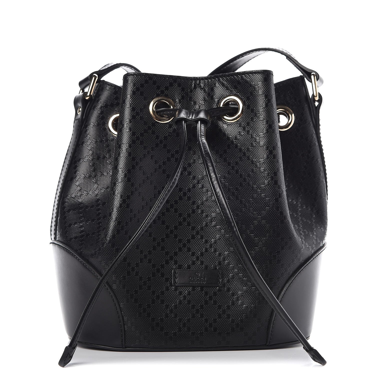 Gucci Bright Diamante Small Bucket Bag Black 1 of 9