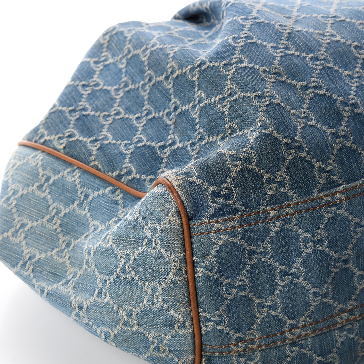 Gucci Denim Monogram Large Sukey Tote 17 of 21