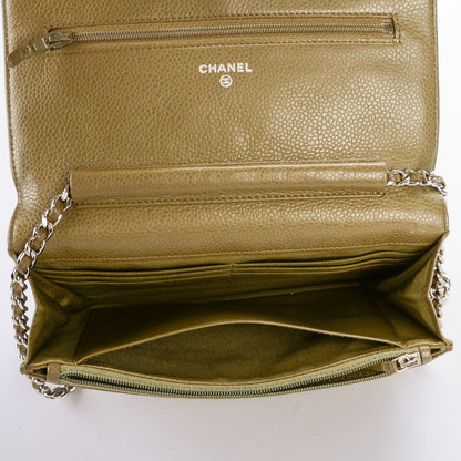 Chanel Caviar Quilted Wallet On Chain WOC Olive 8 of 8