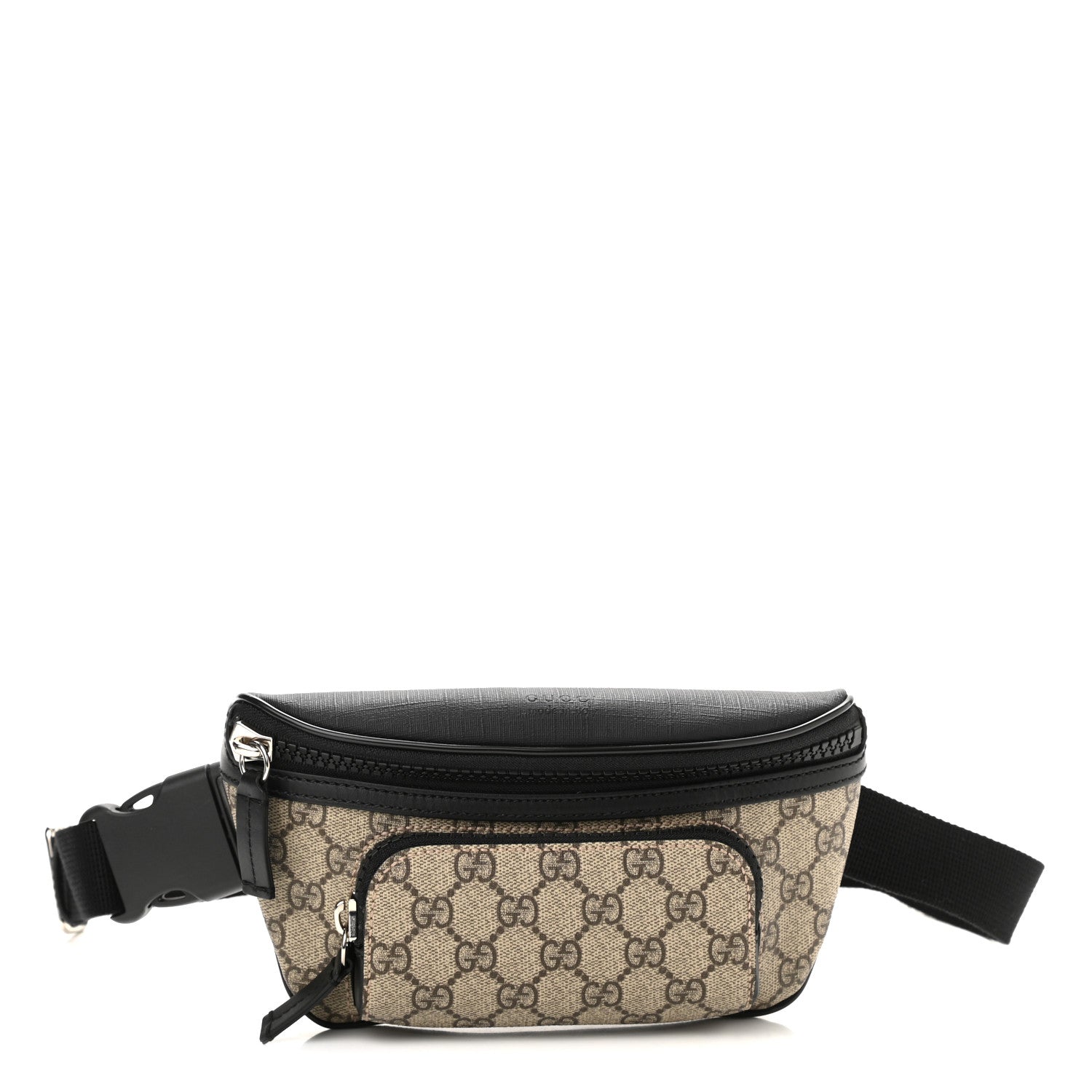 Gucci GG Supreme Monogram Belt Bag Black 1 of 10