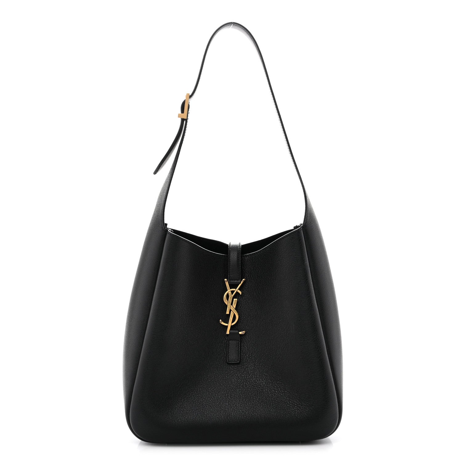 Saint Laurent Grained Calfskin Small Le 5 A 7 Soft Hobo Black 1 of 12