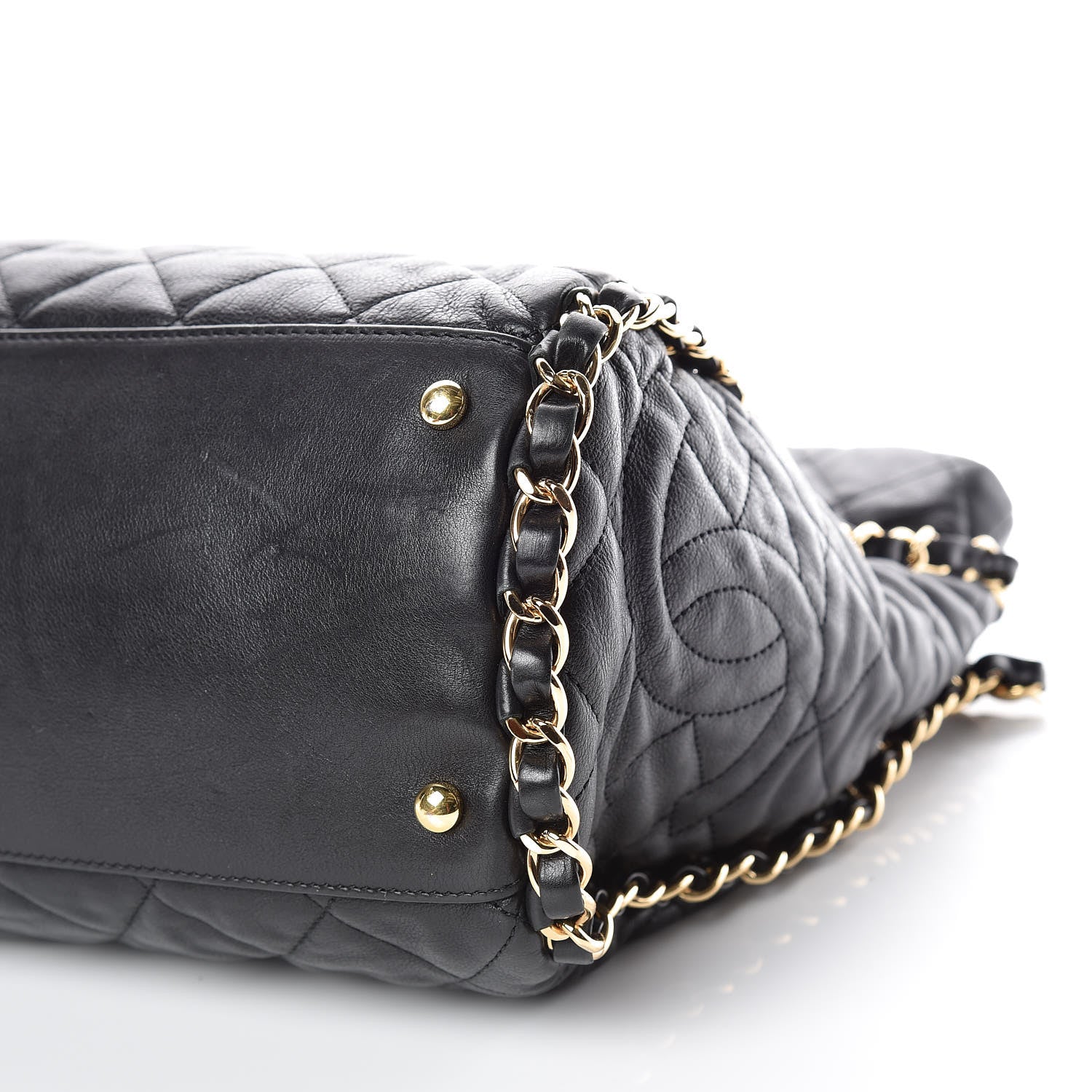 Chanel Calfskin Quilted Large Chain Me Hobo Black 6 of 10