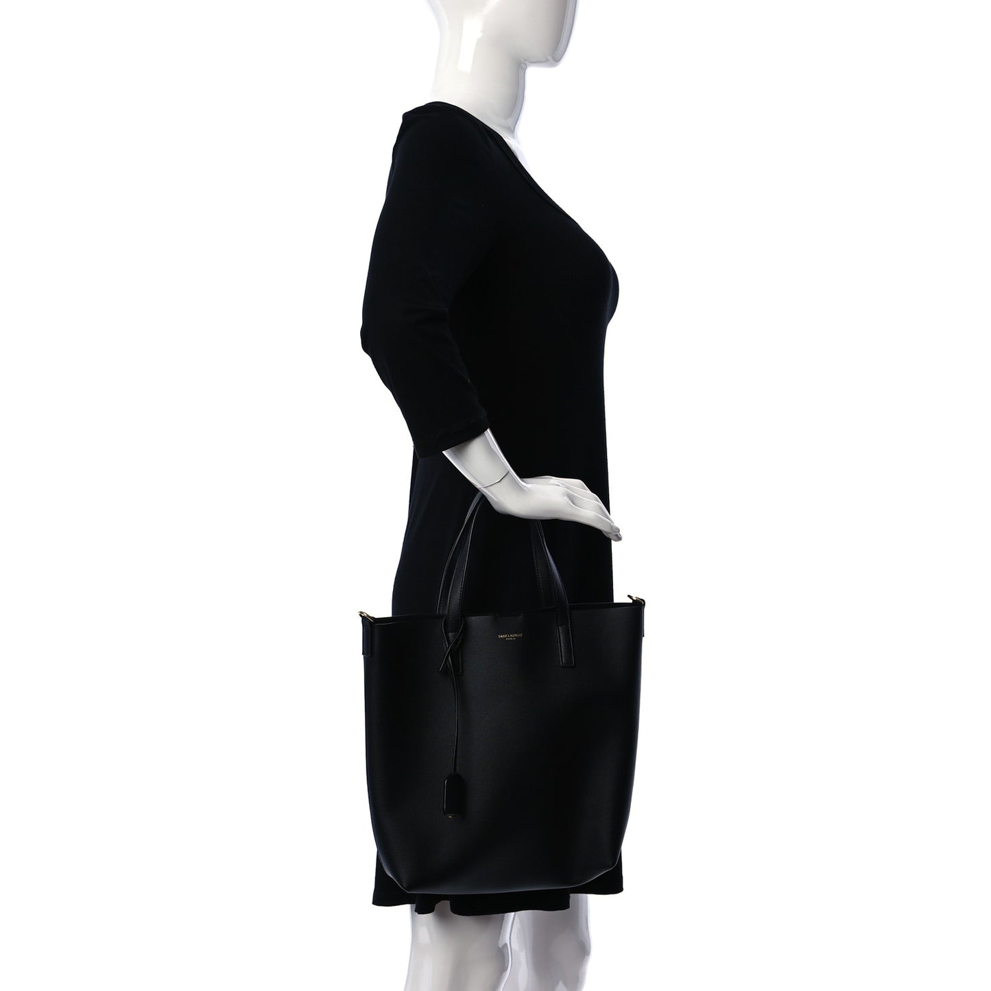 Calfskin Toy Shopping Tote Black