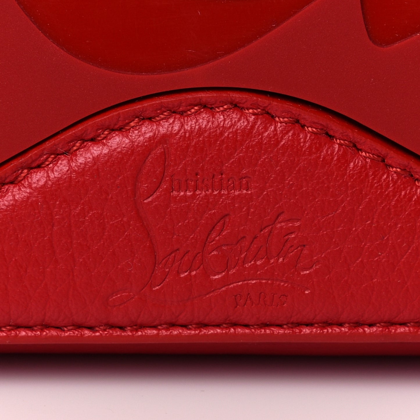 Calfskin Patent Logo Spikes East West Cabata Tote Red