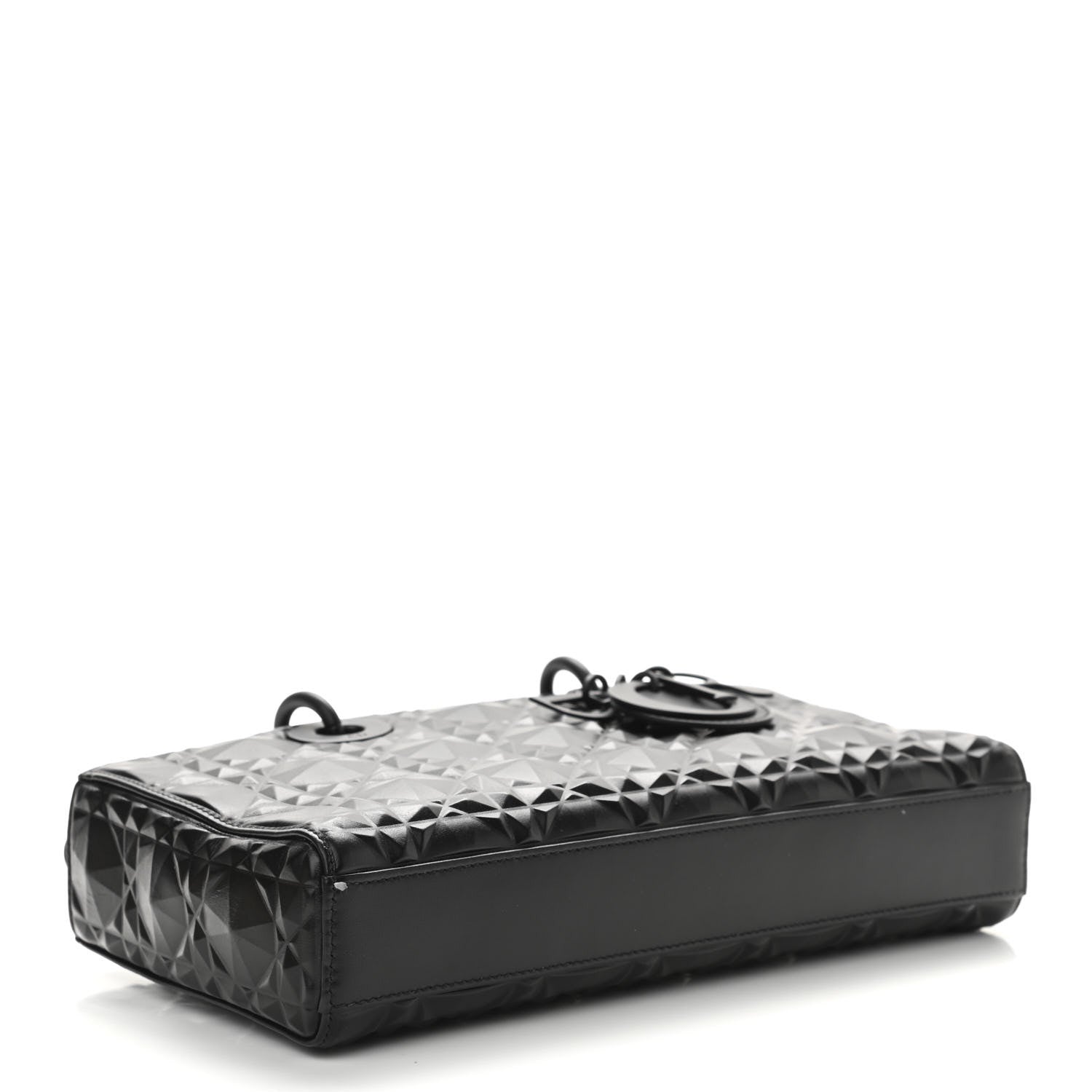 Christian Dior Calfskin Cannage Diamond Medium Lady D-Joy Black 4 of 11