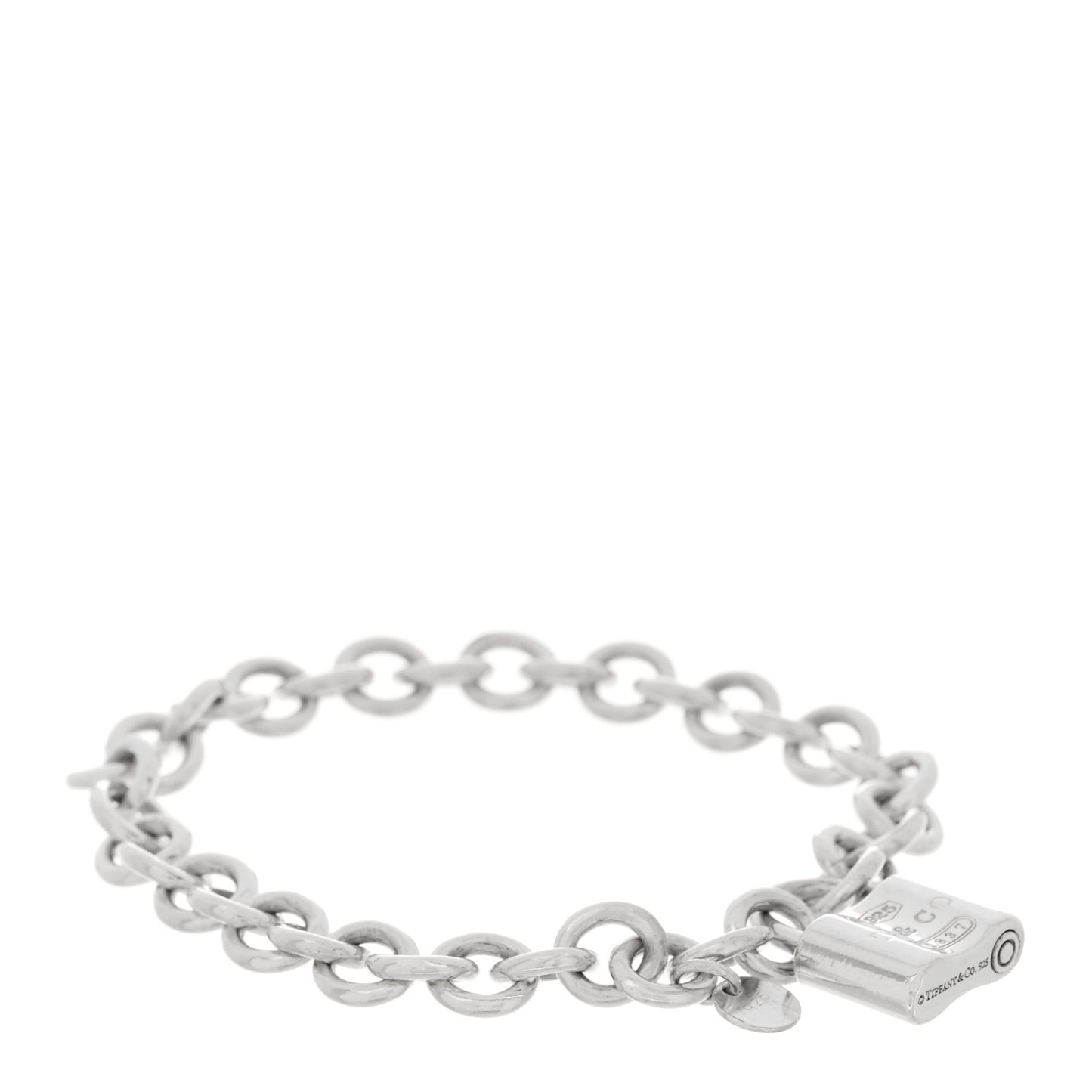 Sterling Silver 1837 Lock Charm Bracelet