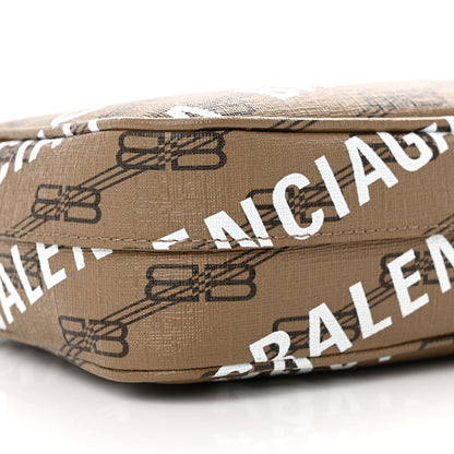 Balenciaga Coated Canvas BB Monogram Allover Logo Small Camera Bag Beige Brown Black 9 of 10