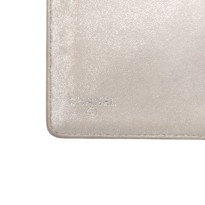 Chanel Lambskin Camellia Embossed Yen Wallet Black 6 of 13