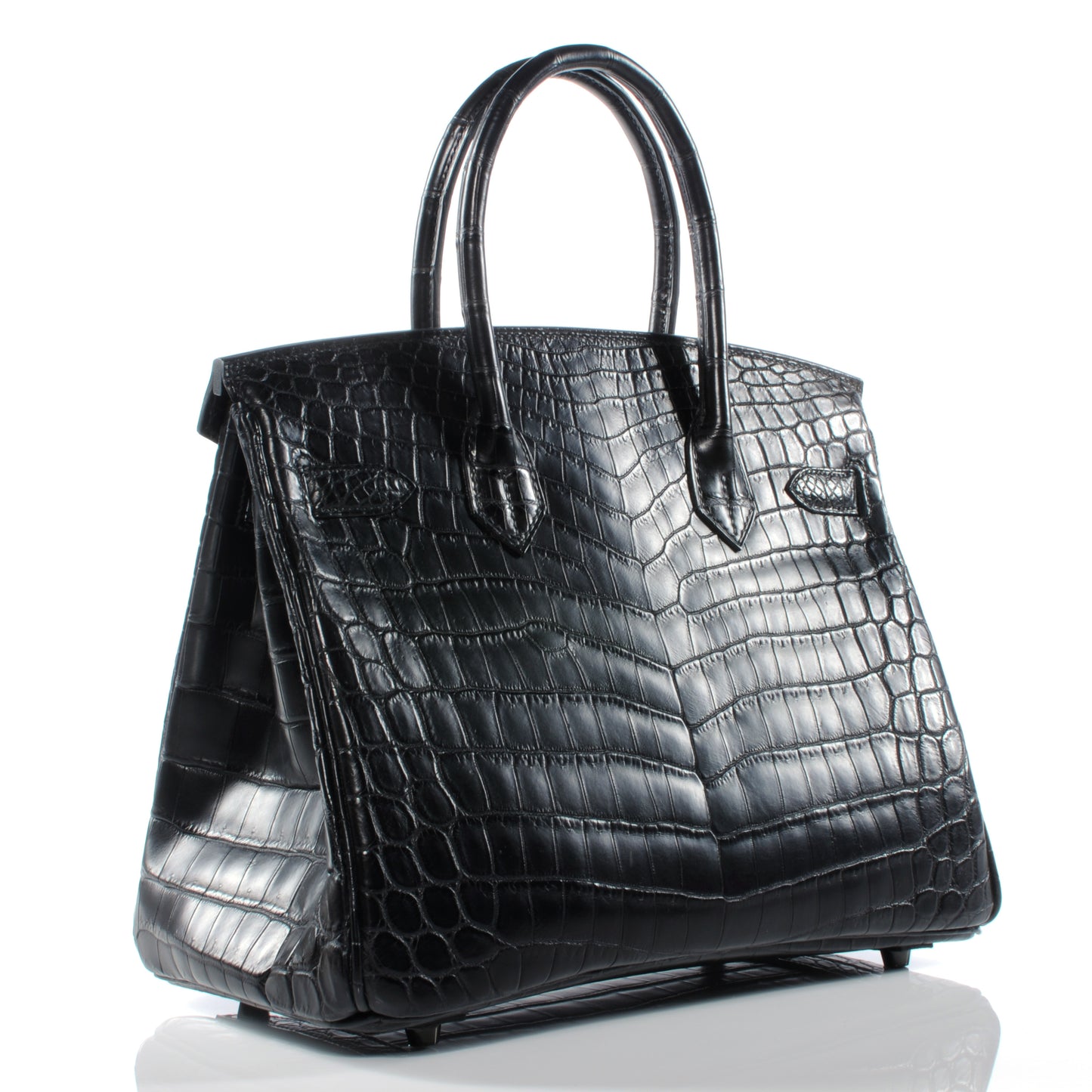 Matte Niloticus Crocodile Birkin 30 SO BLACK