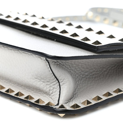 Valentino Garavani Pebbled Calfskin Rockstud Side Slip Crossbody Pastel Grey 8 of 8