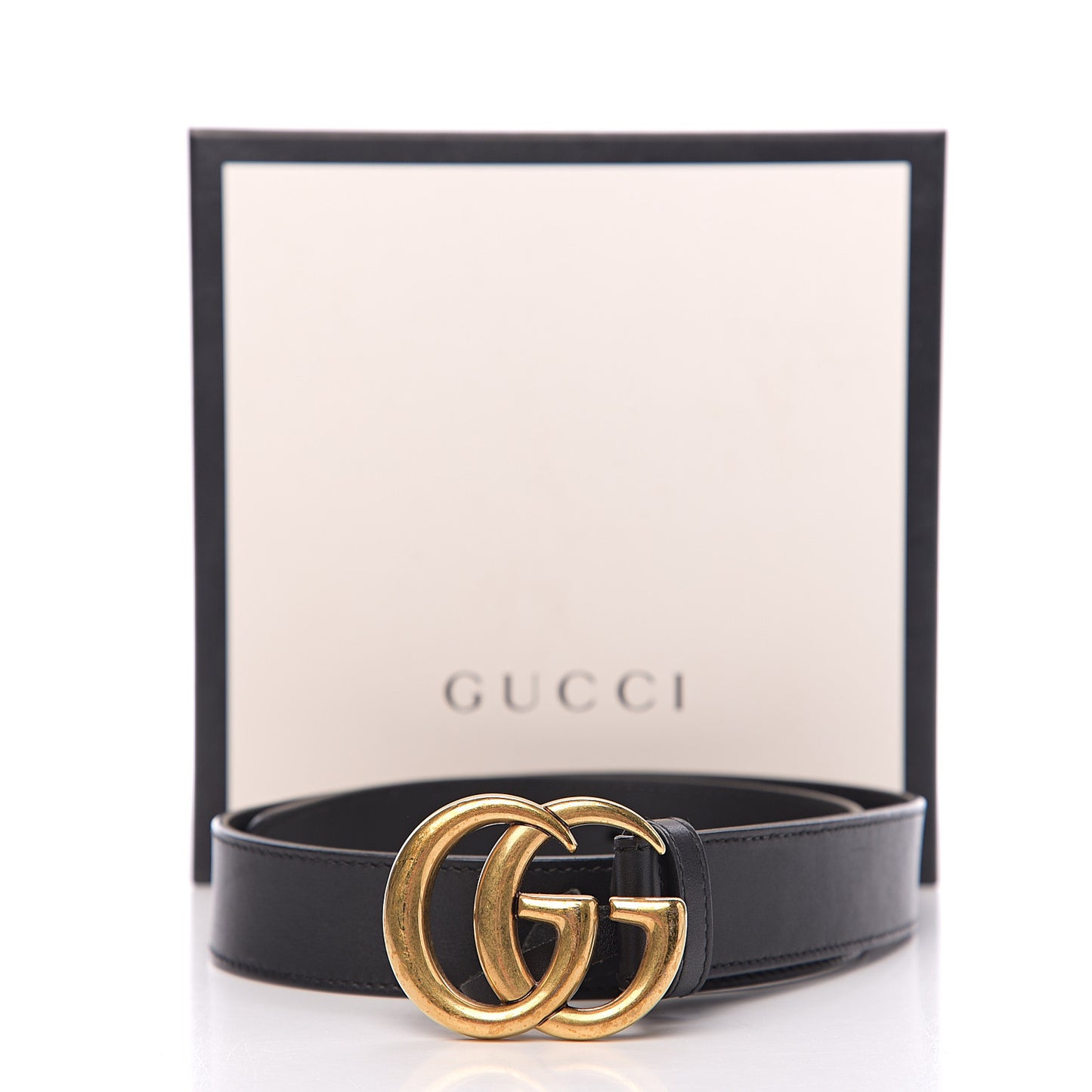 Moon Calfskin Double G 30mm Belt 70 28 Black
