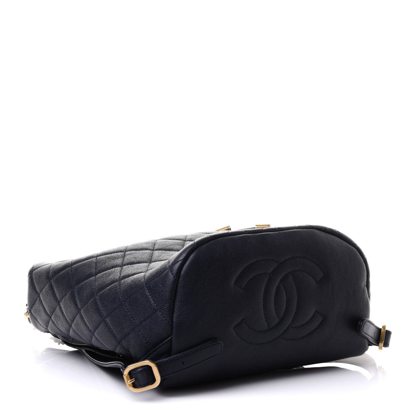 Caviar Quilted Filigree Backpack Navy