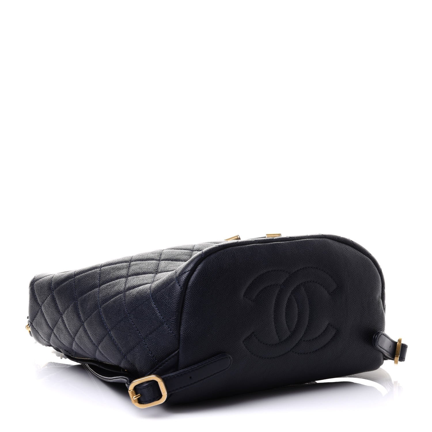Chanel Caviar Quilted Filigree Backpack Navy 3 of 9