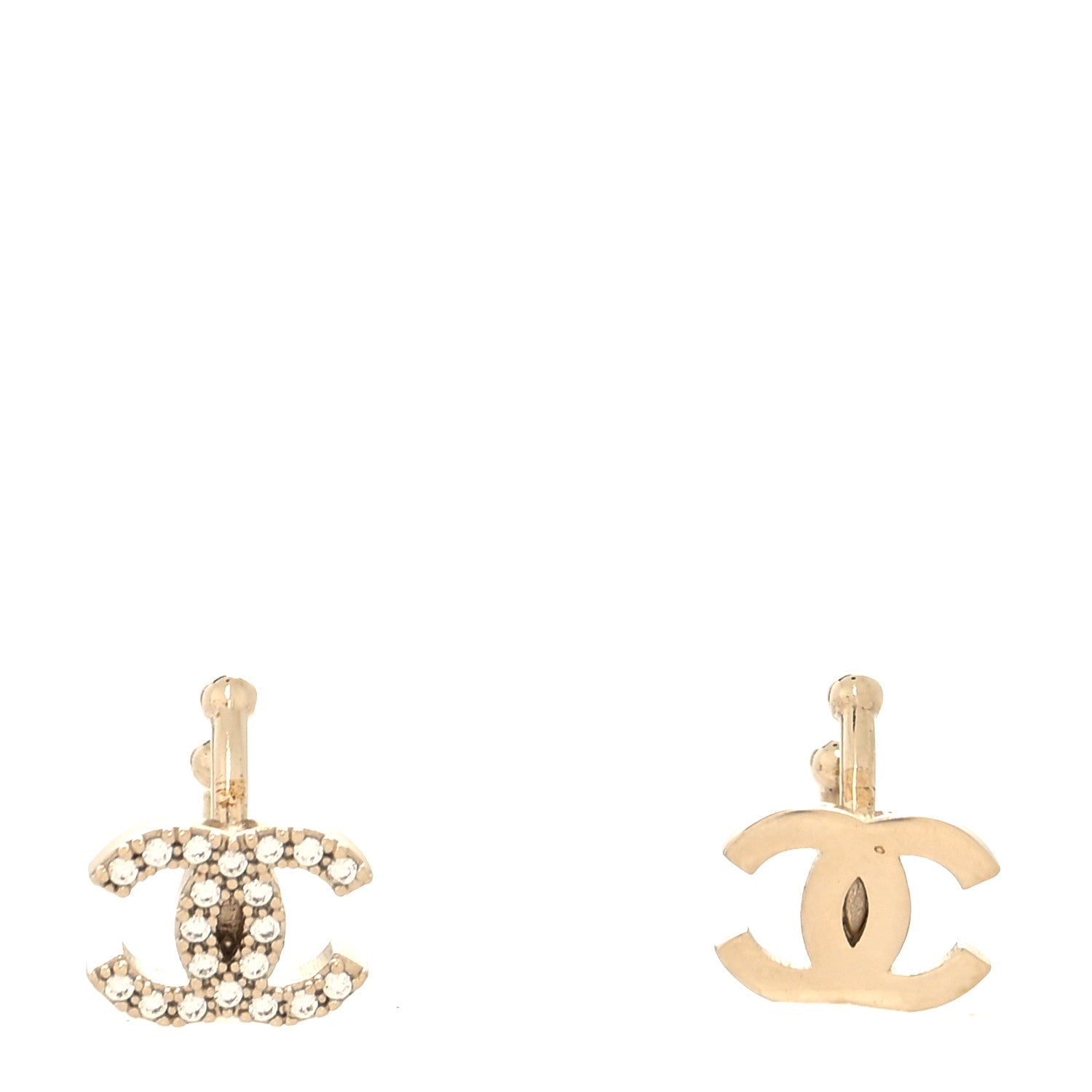 Chanel Metal Strass Lip Ring Set Gold 1 of 4