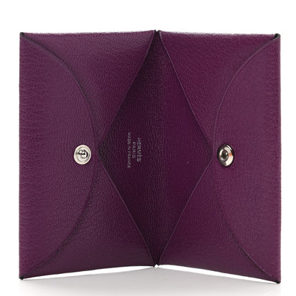 Hermes Chevre Mysore Calvi Card Case Anemone 5 of 8