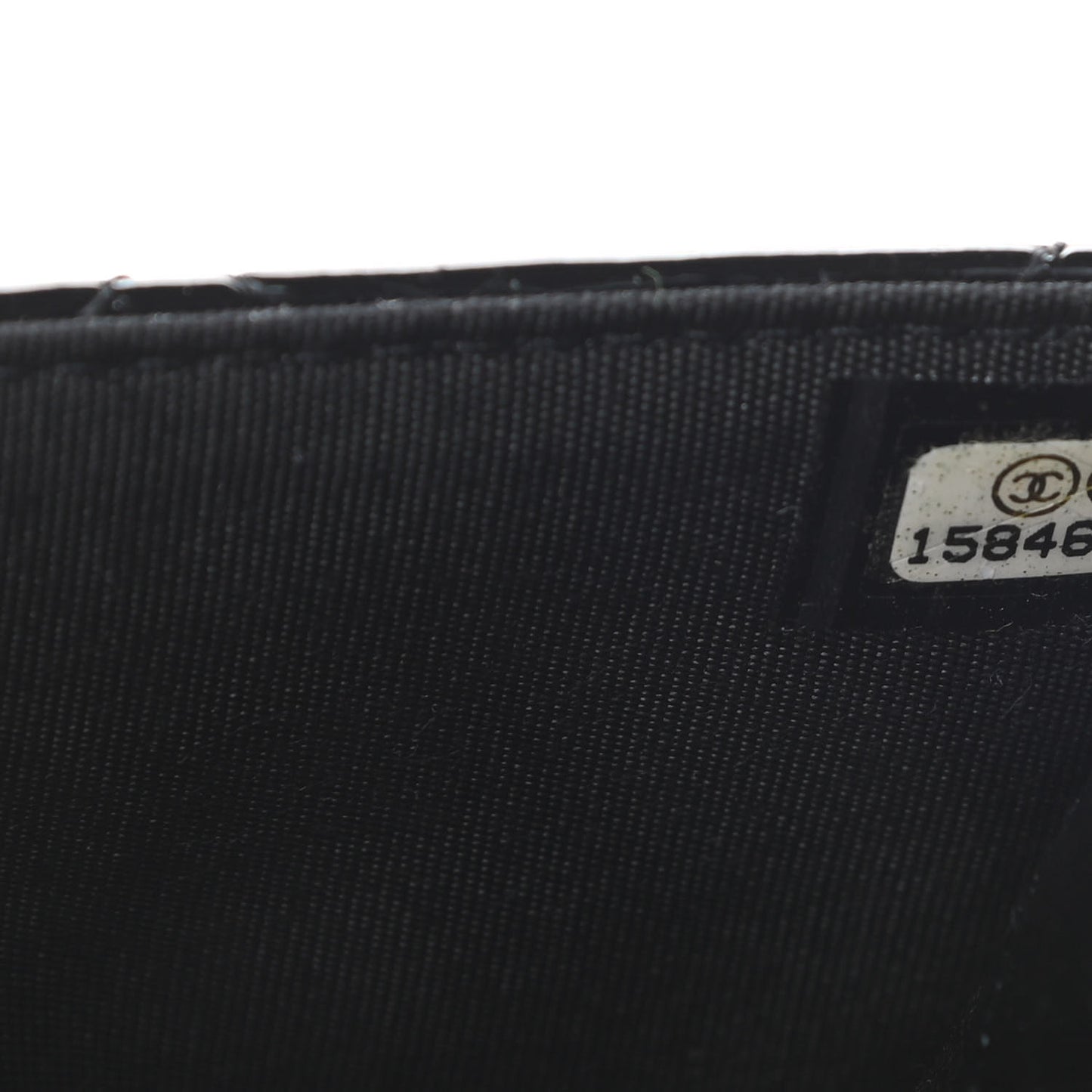 Patent Quilted Brilliant Wallet On Chain WOC Black