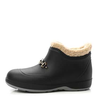 Gucci Rubber Wool Mens Crossy Ankle Boots 11 Black Butterscotch 1 of 8
