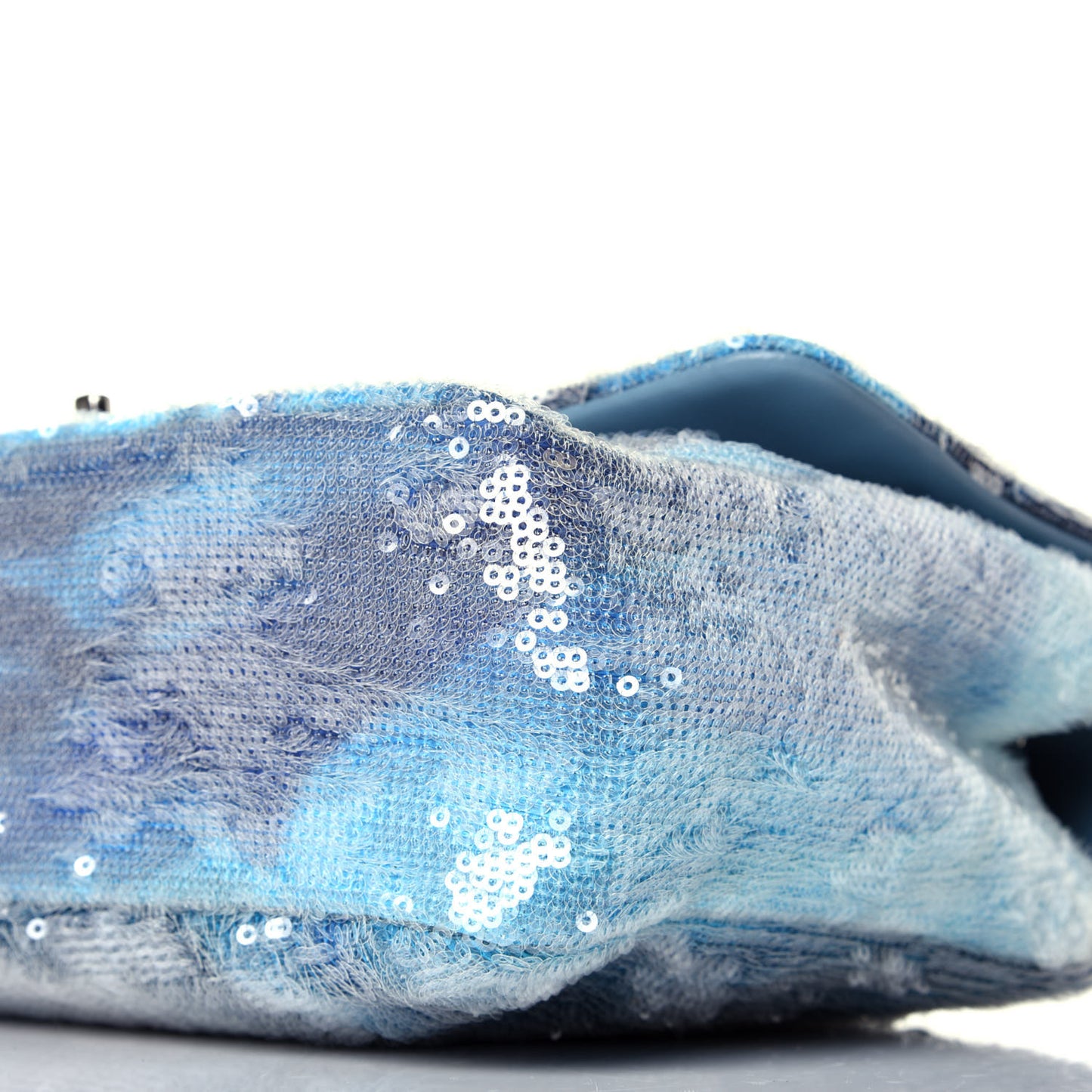 Sequin Large Waterfall Flap Light Blue
