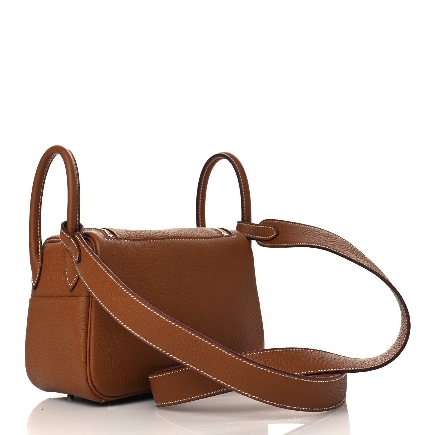 Hermes Taurillon Clemence Mini Lindy 20 Gold 3 of 10