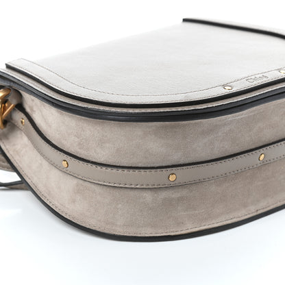 Chloe Calfskin Suede Medium Nile Bracelet Bag Motty Grey 8 of 9