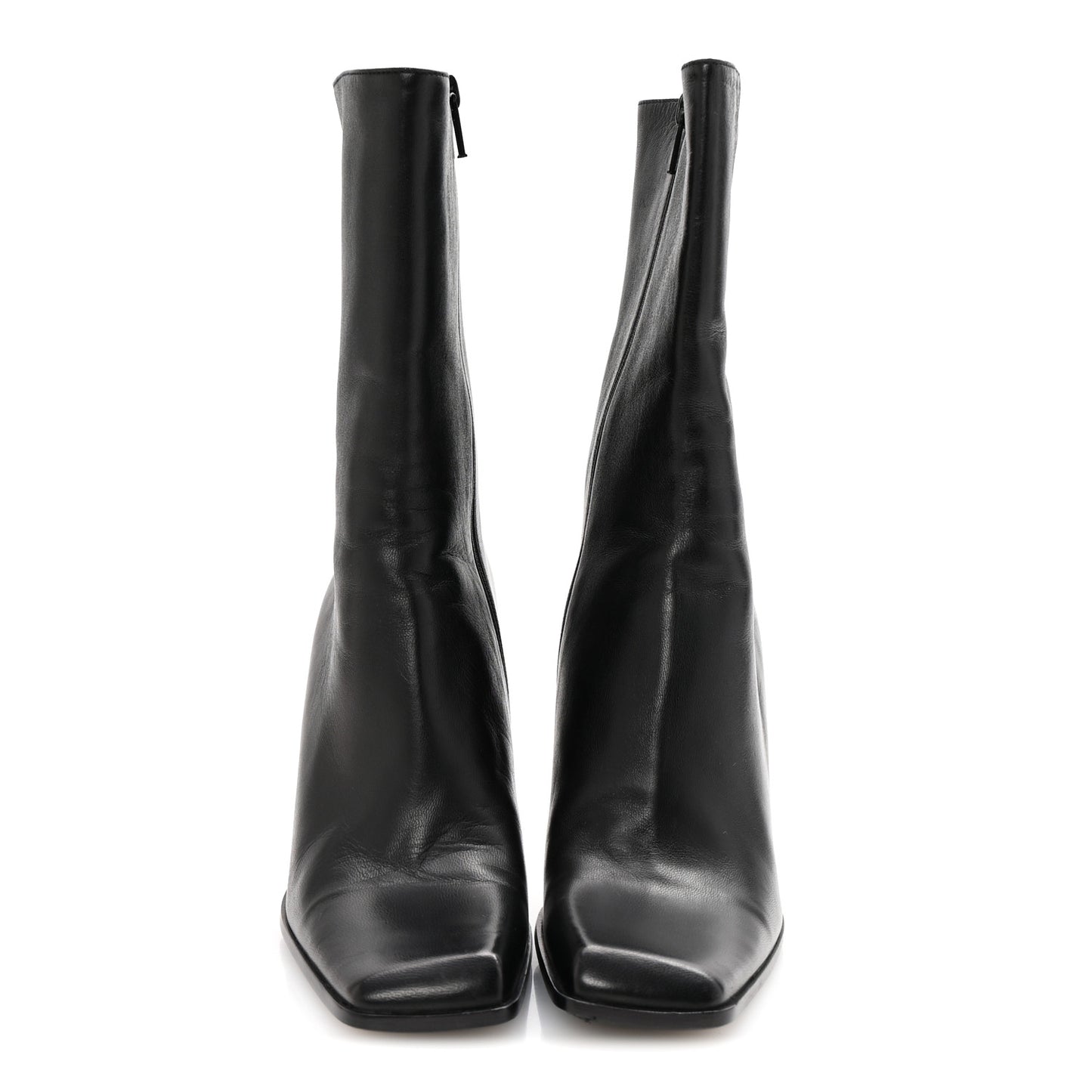 Nappa Ankle Zip Boots 36 Black