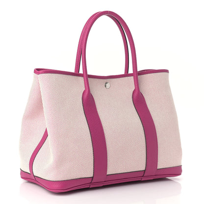 Hermes Toile Negonda Garden Party Tote 36 MM Ecru Rose Pourpre 3 of 9