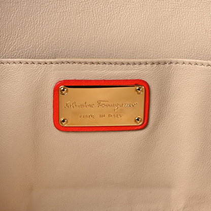 Salvatore Ferragamo Nuage Calfskin Afef Lock Story Gancini Clutch Red 6 of 8