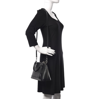 Louis Vuitton Epi Alma BB Black 2 of 9