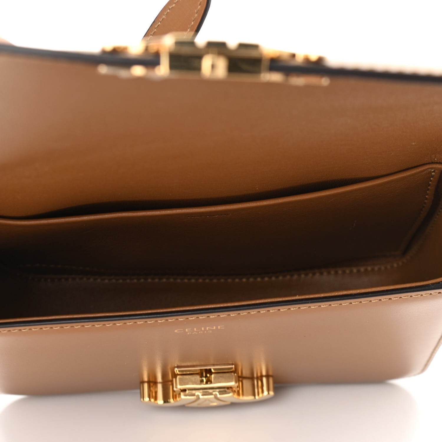 Celine Shiny Calfskin Nano Triomphe Tan 5 of 10