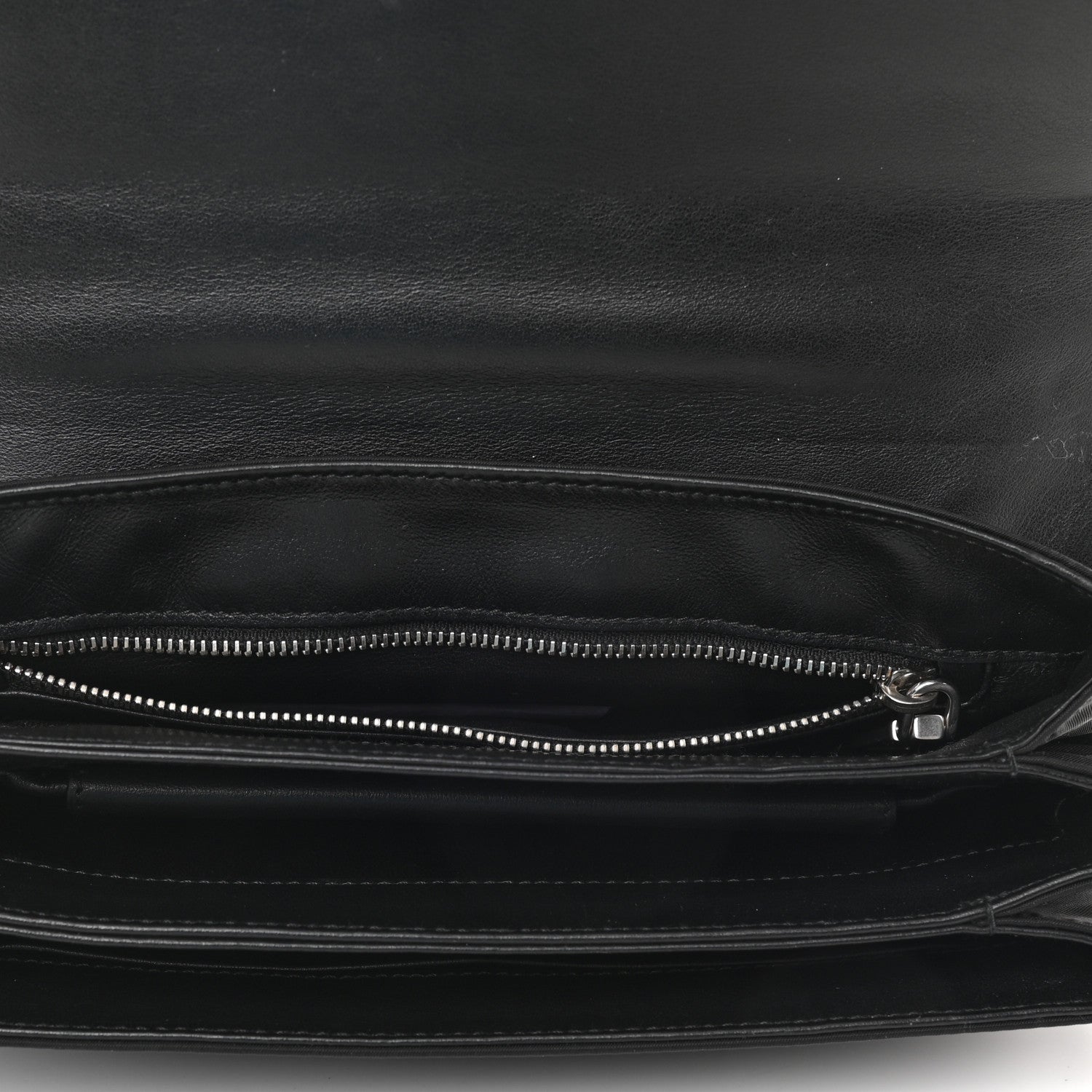 Prada Lizard Tessuto Nylon Chain Shoulder Bag Black 4 of 8