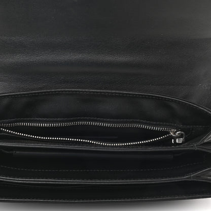 Prada Lizard Tessuto Nylon Chain Shoulder Bag Black 4 of 8