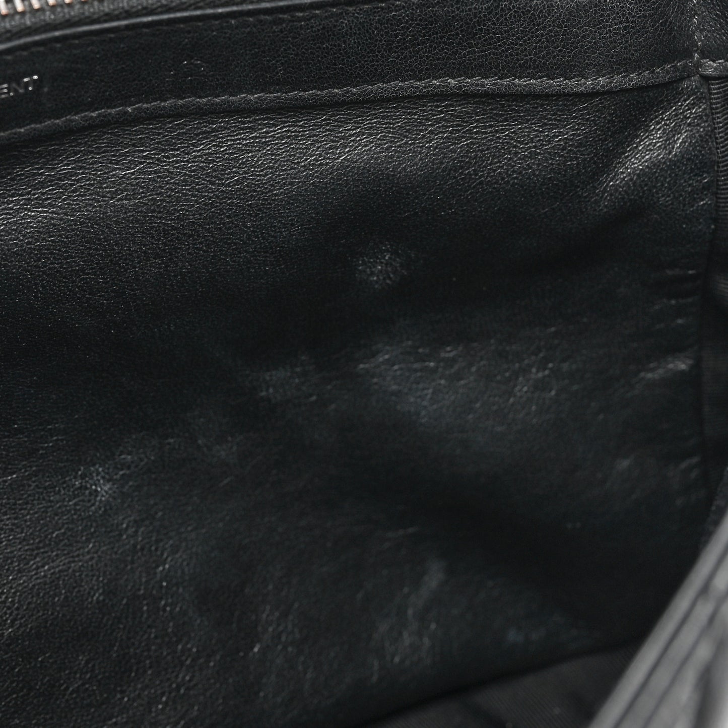 Sheepskin Matelasse Chevron Monogram Large College Satchel Black