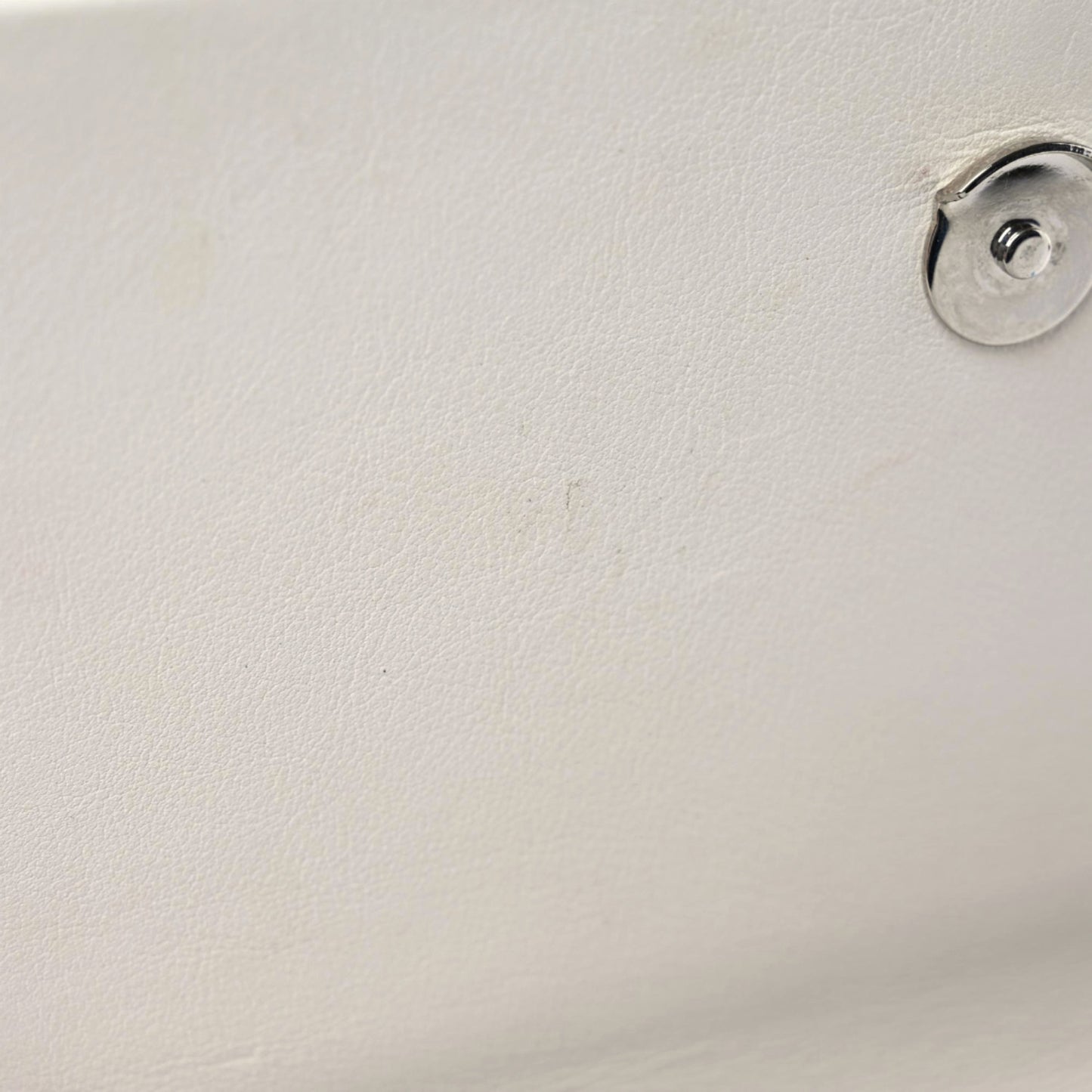 Calfskin Bead Embellished Kate Monogram Tassel Chain Wallet White