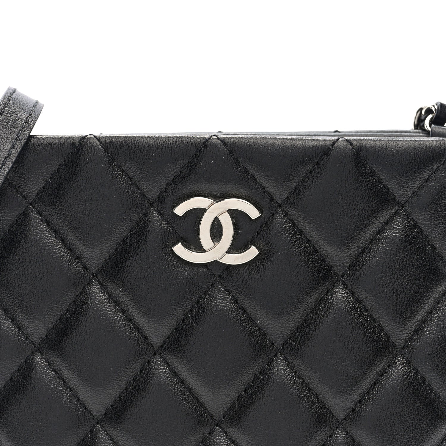 Chanel Lambskin Quilted Crossbody Bag Black 9 of 11