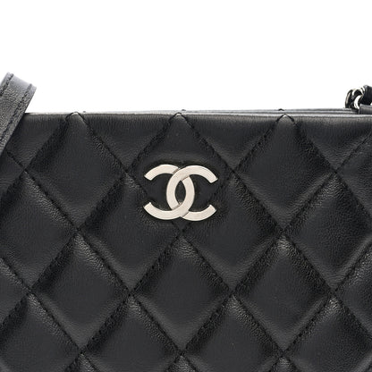 Chanel Lambskin Quilted Crossbody Bag Black 9 of 11