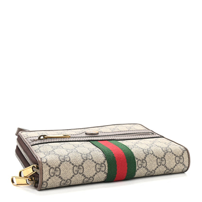 Gucci GG Supreme Monogram Web Ophidia Double Zip Shoulder Bag Beige New Acero 4 of 10