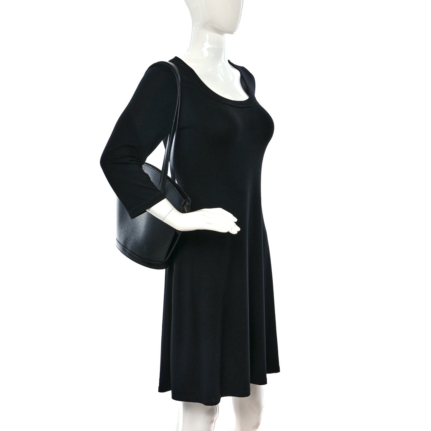 Epi Saint Jacques PM Long Straps Black
