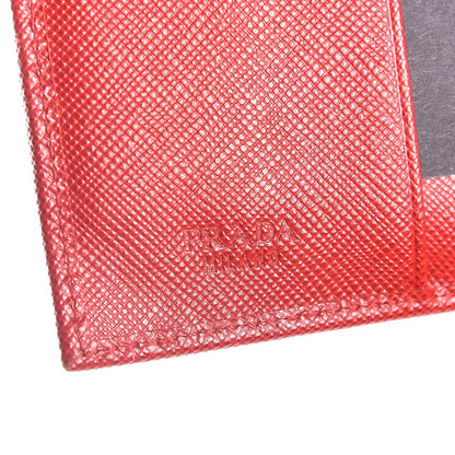 Prada Saffiano Metal Flap Wallet Fuoco 7 of 8