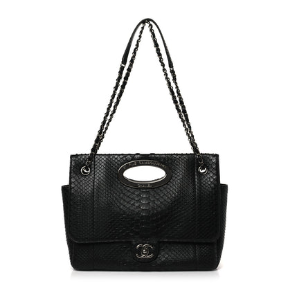 Chanel Snakeskin 31 Rue Cambon Maxi Flap Black 1 of 10