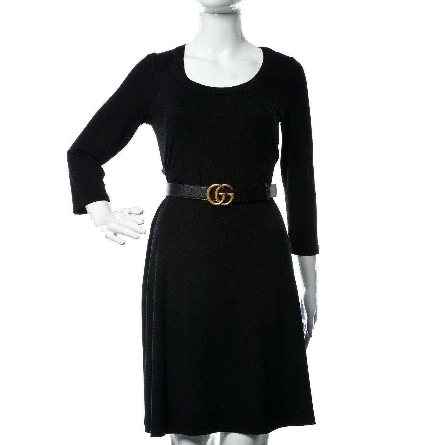 Gucci Moon Calfskin Double G 30mm Belt 115 46 Black 2 of 8