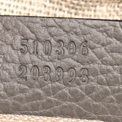 Gucci Dollar Calfskin Medium Interlocking G Top Handle Shoulder Bag Loess 7 of 9
