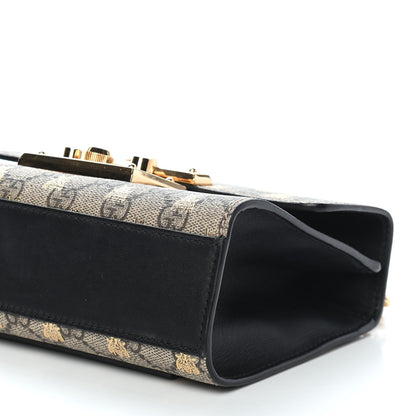 Gucci GG Supreme Monogram Bees Small Padlock Shoulder Bag Black 8 of 8