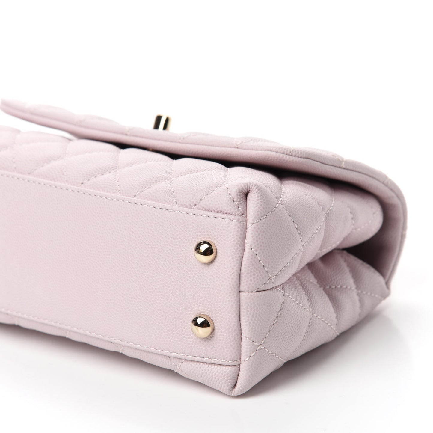 Caviar Quilted Mini Coco Handle Flap Lilas Lilac